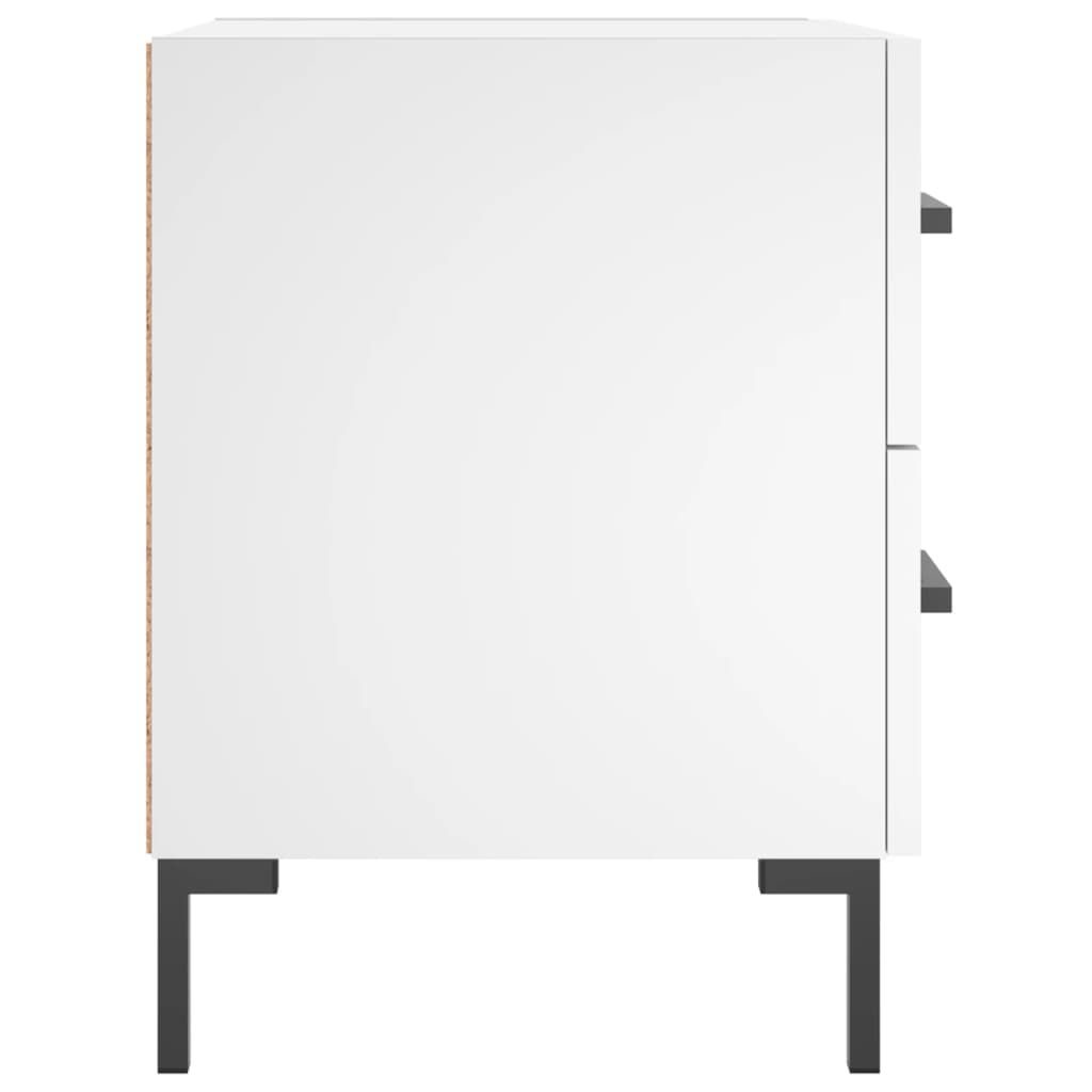 Comodino Bianco 40x35x47,5 cm in Legno Multistrato - homemem39