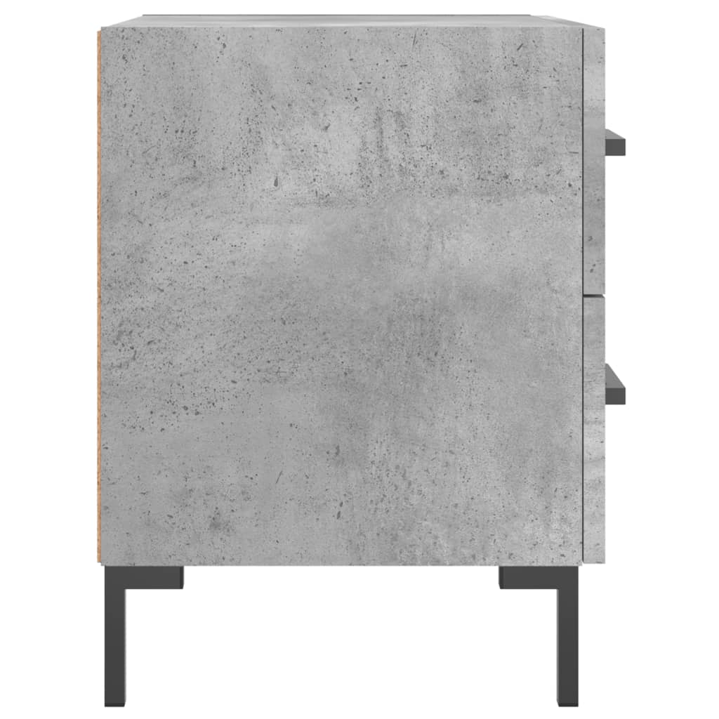 Comodino Grigio Cemento 40x35x47,5 cm in Legno Multistrato