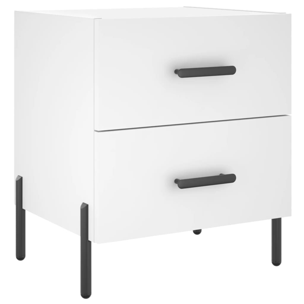 Comodino Bianco 40x35x47,5 cm in Legno Multistrato - homemem39