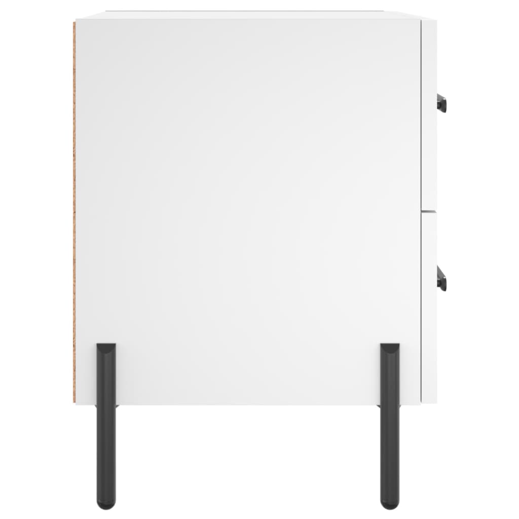 Comodino Bianco 40x35x47,5 cm in Legno Multistrato - homemem39