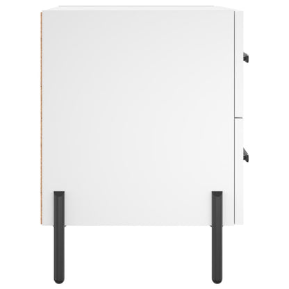 Comodino Bianco 40x35x47,5 cm in Legno Multistrato - homemem39