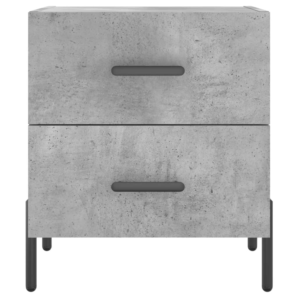 Comodino Grigio Cemento 40x35x47,5 cm in Legno Multistrato - homemem39
