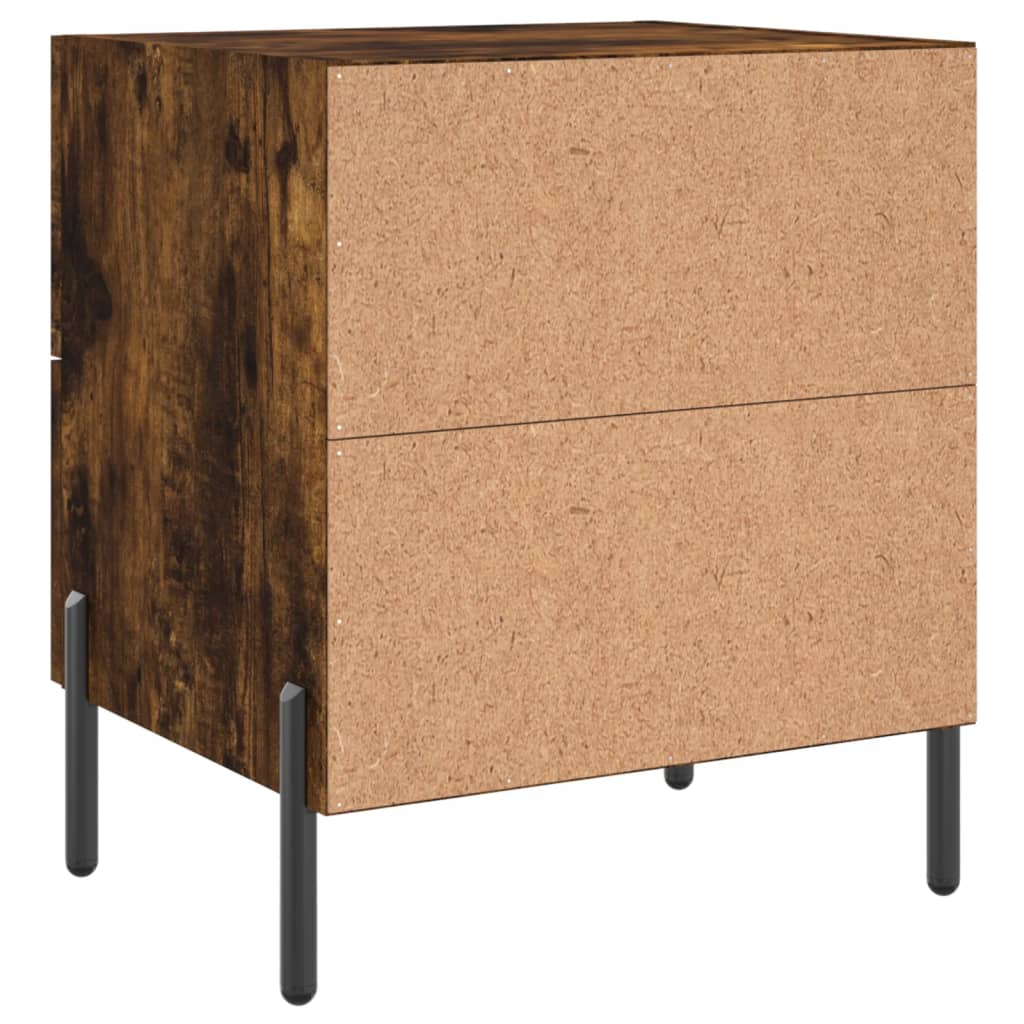 Comodino Rovere Fumo 40x35x47,5 cm in Legno Multistrato - homemem39