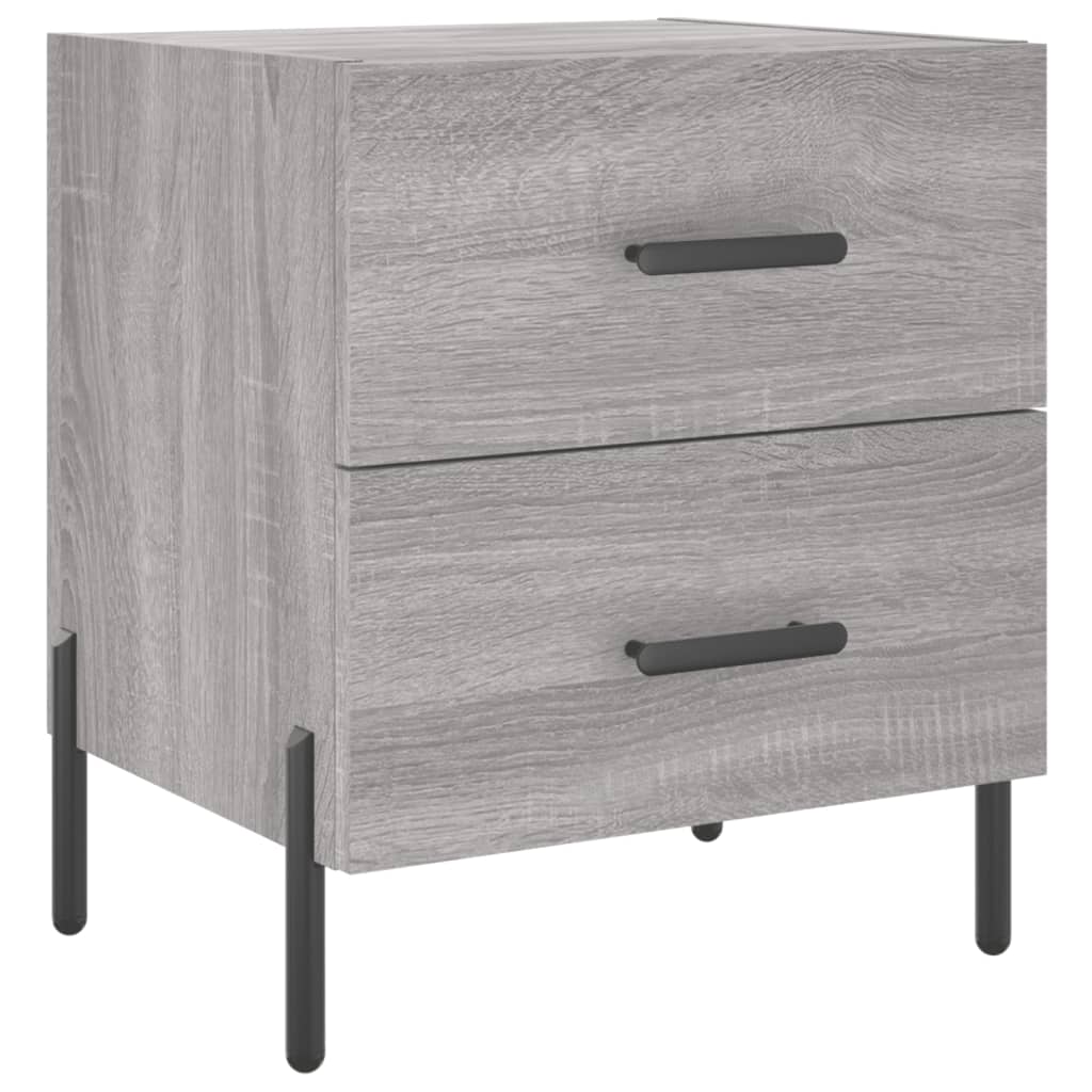 Comodino Grigio Sonoma 40x35x47,5 cm in Legno Multistrato - homemem39