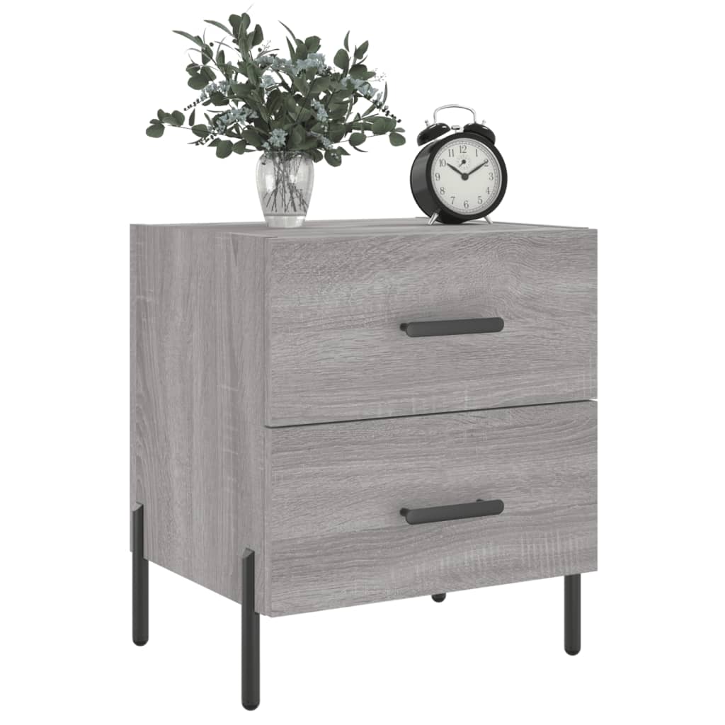 Comodino Grigio Sonoma 40x35x47,5 cm in Legno Multistrato - homemem39