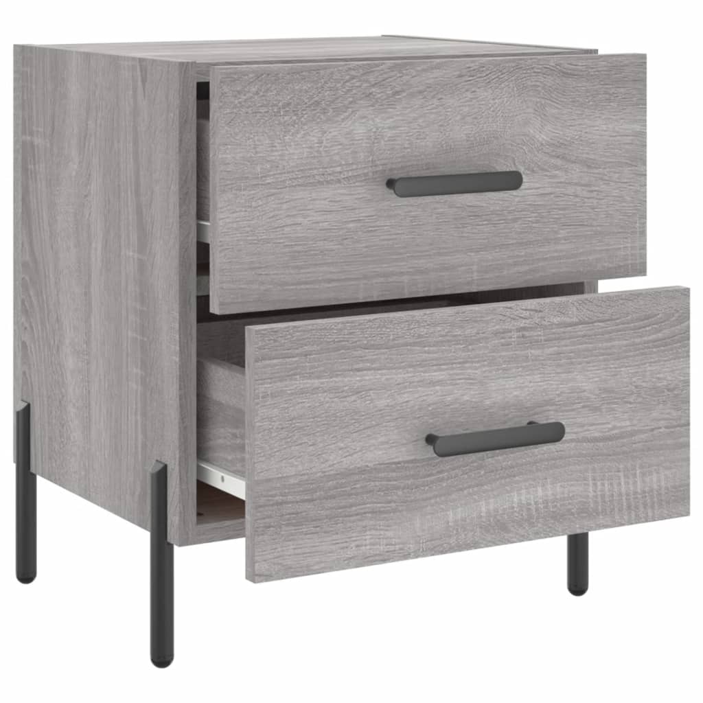 Comodino Grigio Sonoma 40x35x47,5 cm in Legno Multistrato - homemem39