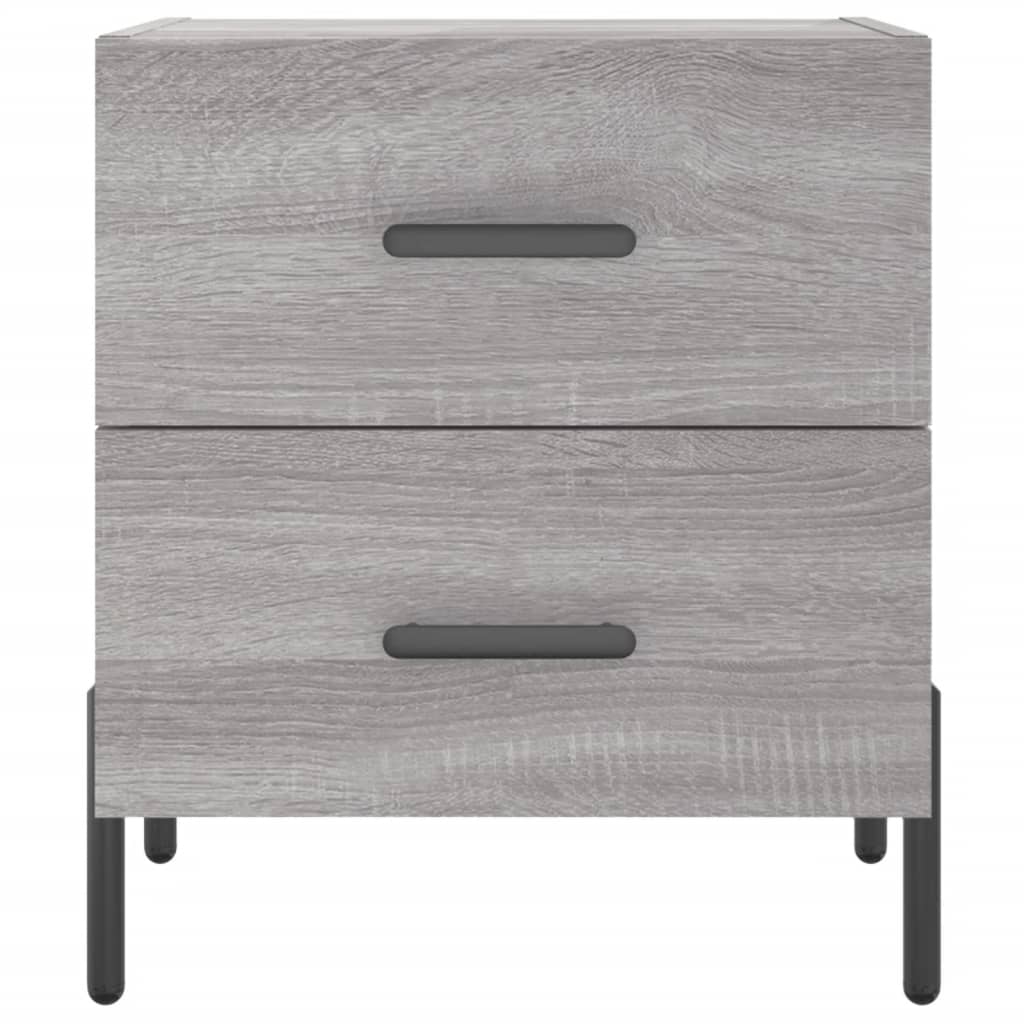 Comodino Grigio Sonoma 40x35x47,5 cm in Legno Multistrato - homemem39