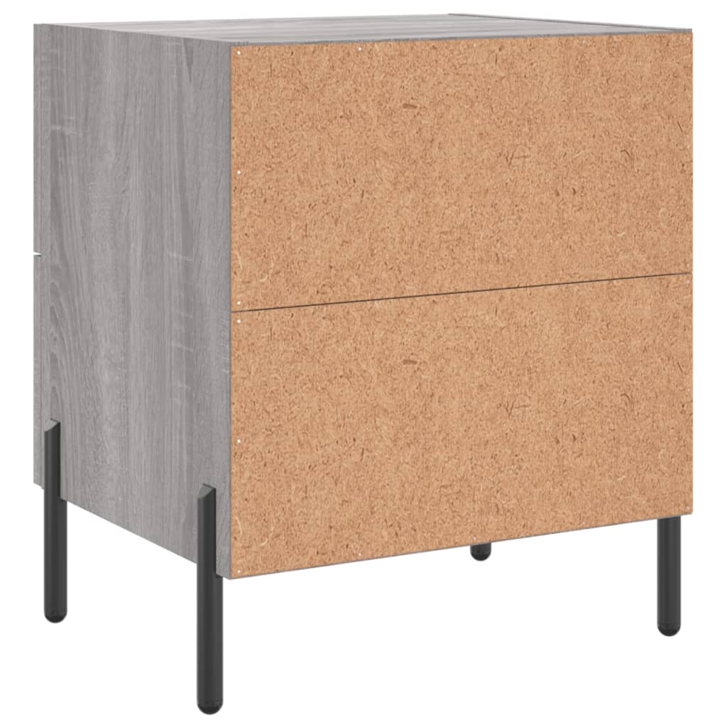 Comodino Grigio Sonoma 40x35x47,5 cm in Legno Multistrato - homemem39