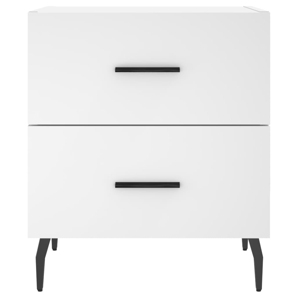 Comodino Bianco 40x35x47,5 cm in Legno Multistrato - homemem39
