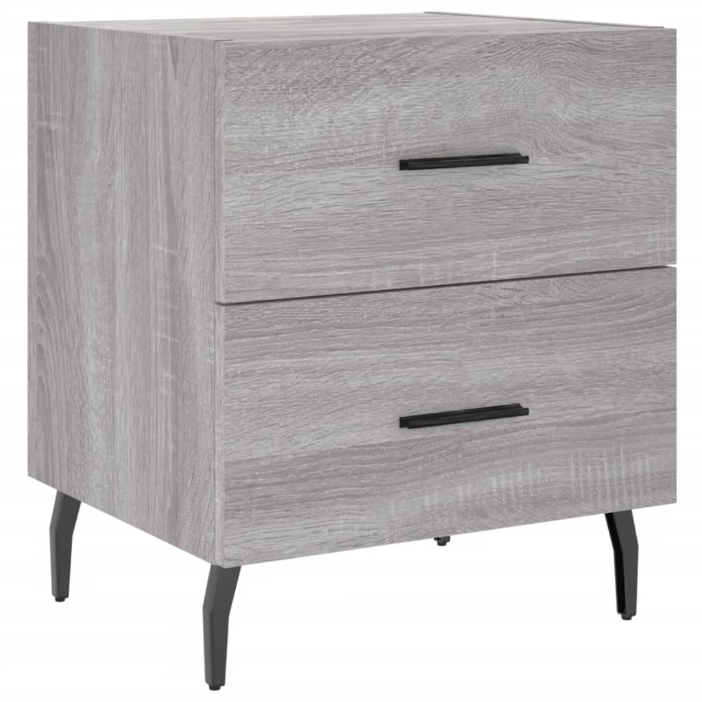 Comodino Grigio Sonoma 40x35x47,5 cm in Legno Multistrato - homemem39