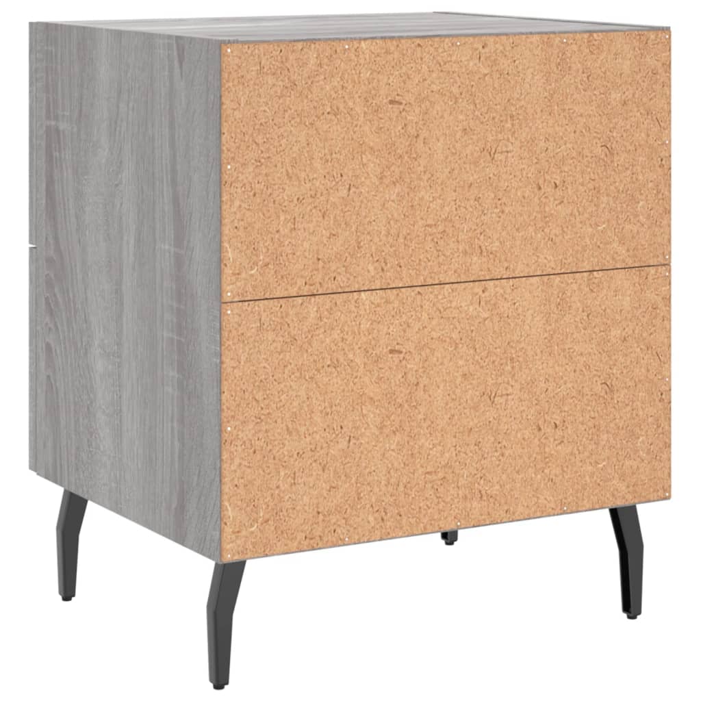 Comodino Grigio Sonoma 40x35x47,5 cm in Legno Multistrato - homemem39