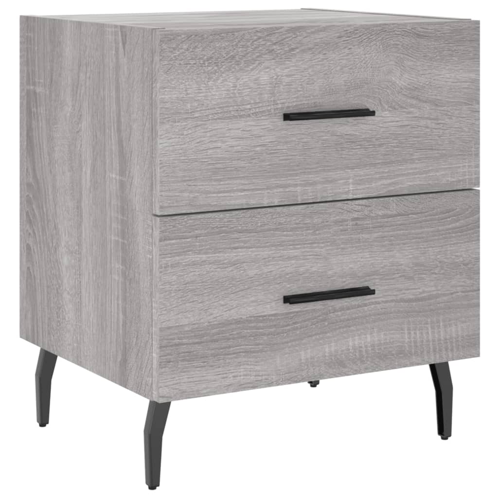Comodini 2 pz Grigio Sonoma 40x35x47,5 cm in Legno Multistrato - homemem39