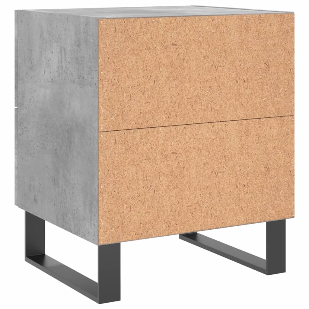 Comodino Grigio Cemento 40x35x47,5 cm in Legno Multistrato - homemem39