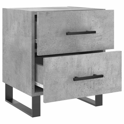 Comodini 2 pz Grigio Cemento 40x35x47,5 cm in Legno Multistrato