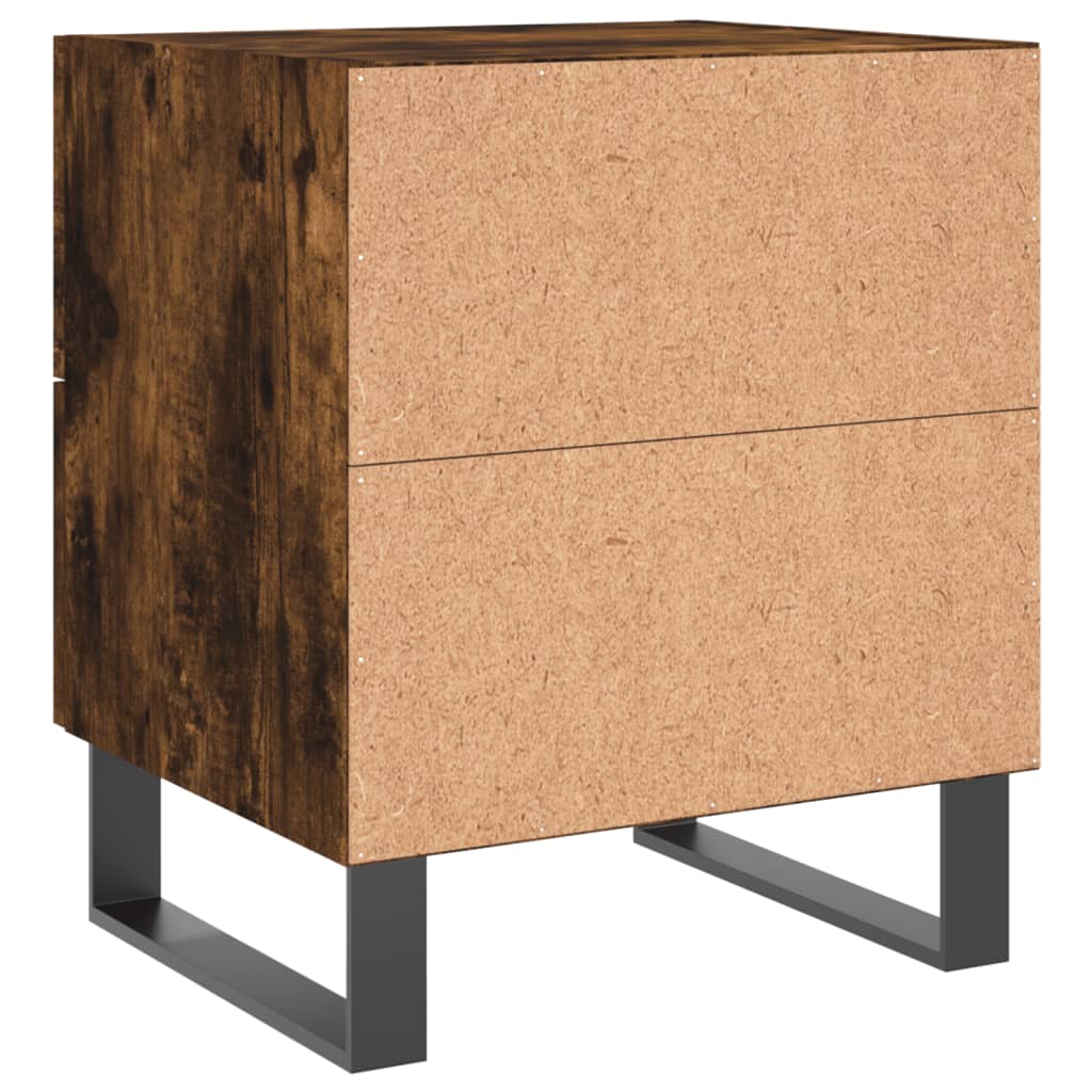 Comodino Rovere Fumo 40x35x47,5 cm in Legno Multistrato - homemem39