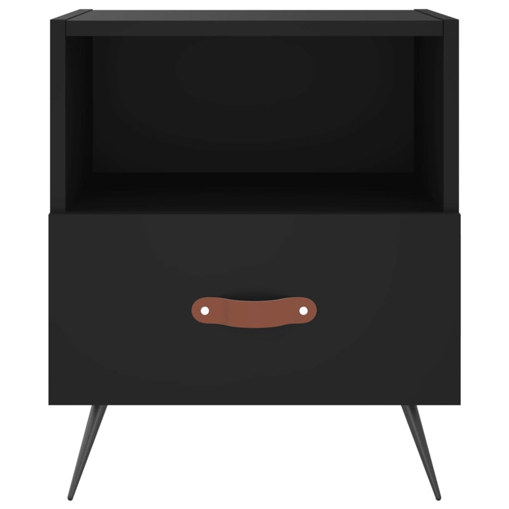 Comodini 2 pz Neri 40x35x47,5 cm in Legno Multistrato - homemem39