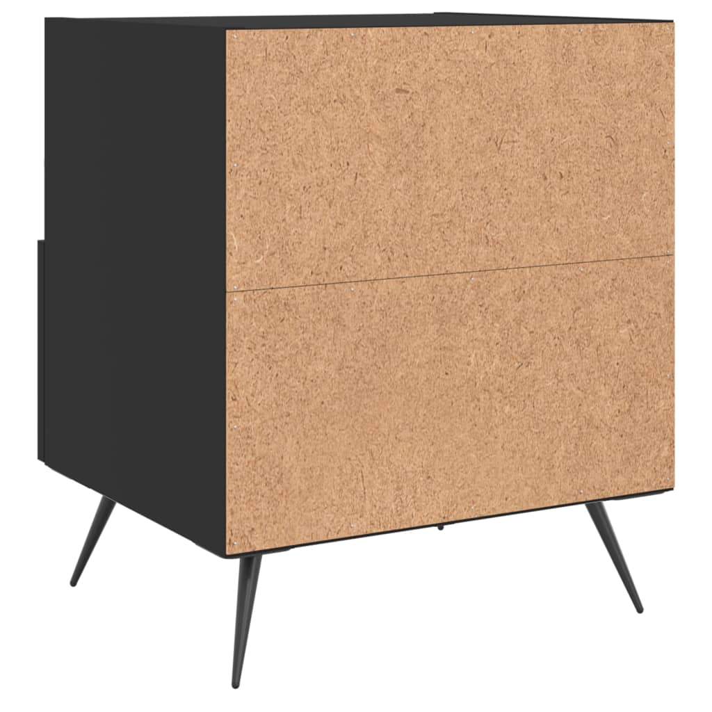 Comodini 2 pz Neri 40x35x47,5 cm in Legno Multistrato - homemem39