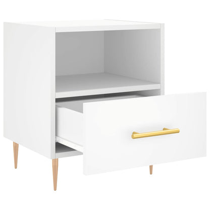 Comodini 2 pz Bianchi 40x35x47,5 cm in Legno Multistrato