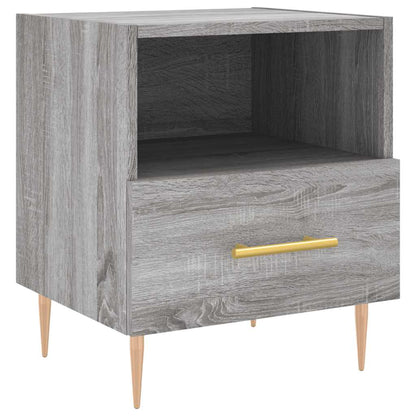 Comodini 2 pz Grigio Sonoma 40x35x47,5 cm in Legno Multistrato