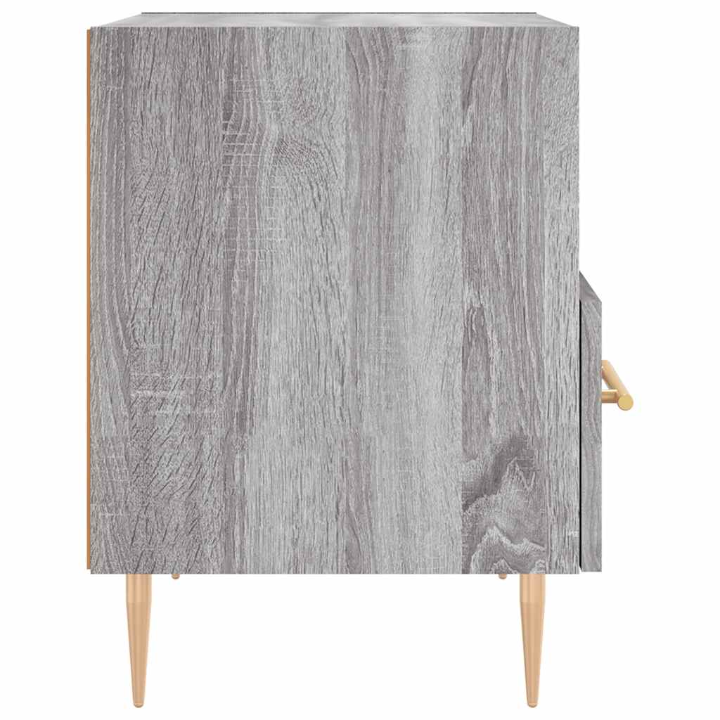Comodini 2 pz Grigio Sonoma 40x35x47,5 cm in Legno Multistrato