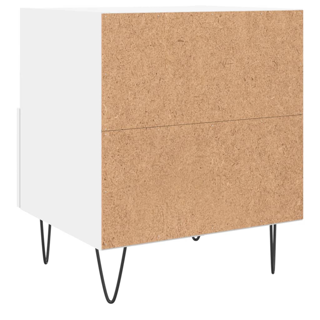 Comodino Bianco 40x35x47,5 cm in Legno Multistrato - homemem39
