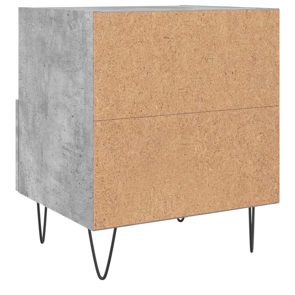 Comodini 2 pz Grigio Cemento 40x35x47,5 cm in Legno Multistrato - homemem39