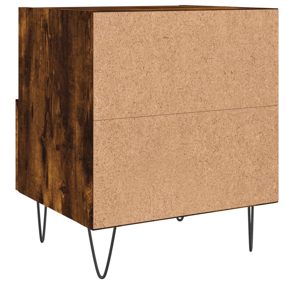 Comodino Rovere Fumo 40x35x47,5 cm in Legno Multistrato - homemem39