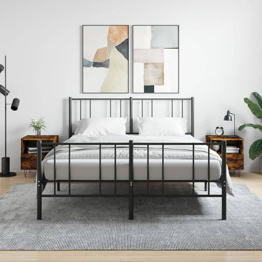 Comodini 2 pz Rovere Fumo 40x35x47,5 cm in Legno Multistrato - homemem39