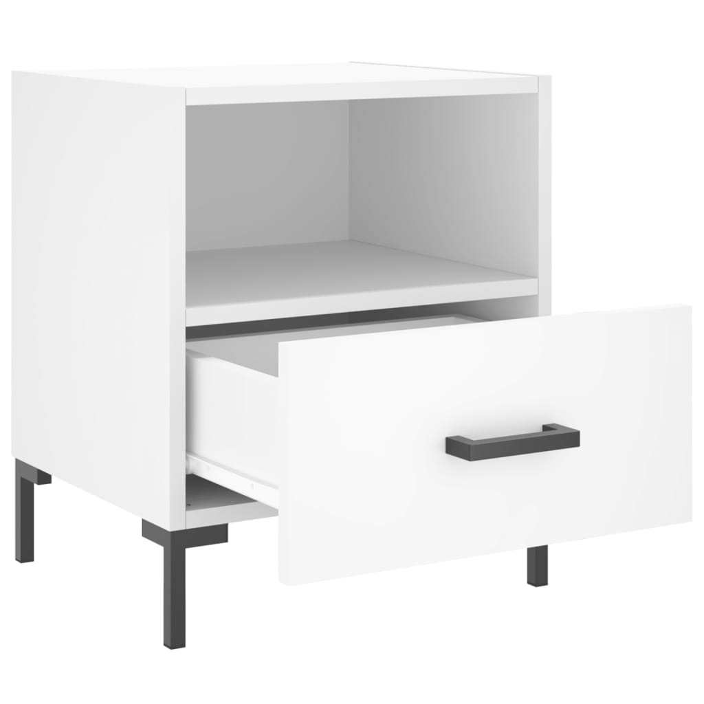 Comodini 2 pz Bianchi 40x35x47,5 cm in Legno Multistrato - homemem39