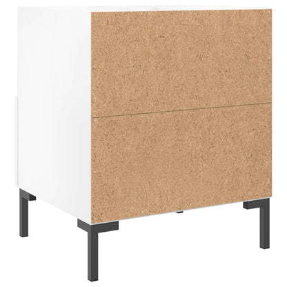 Comodini 2 pz Bianco Lucido 40x35x47,5 cm in Legno Multistrato - homemem39