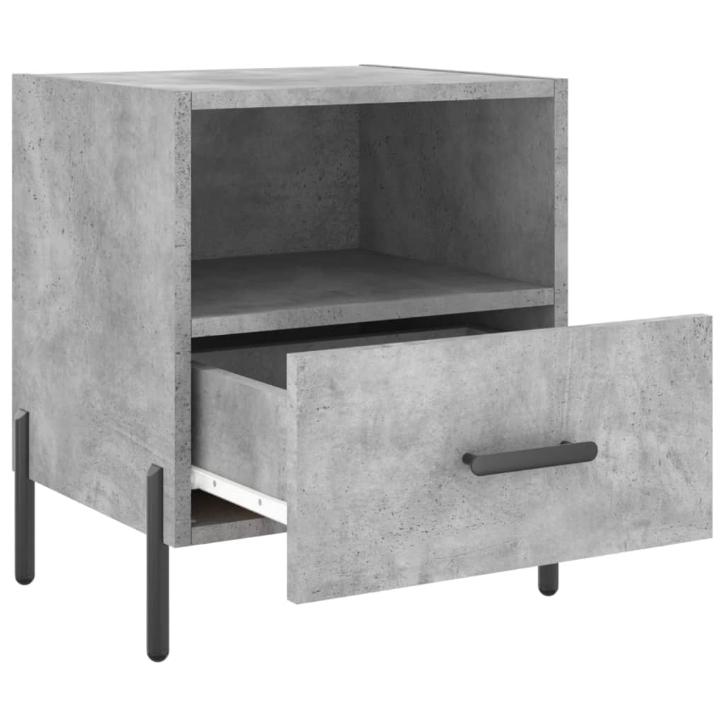 Comodini 2 pz Grigio Cemento 40x35x47,5 cm in Legno Multistrato - homemem39
