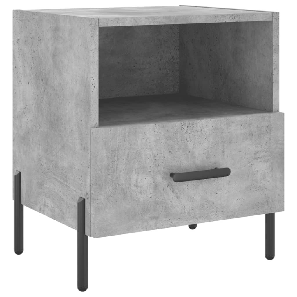 Comodini 2 pz Grigio Cemento 40x35x47,5 cm in Legno Multistrato - homemem39