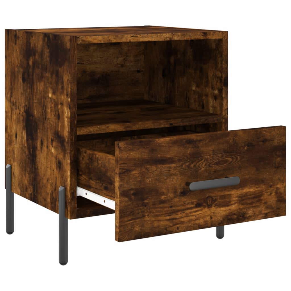 Comodini 2 pz Rovere Fumo 40x35x47,5 cm in Legno Multistrato - homemem39