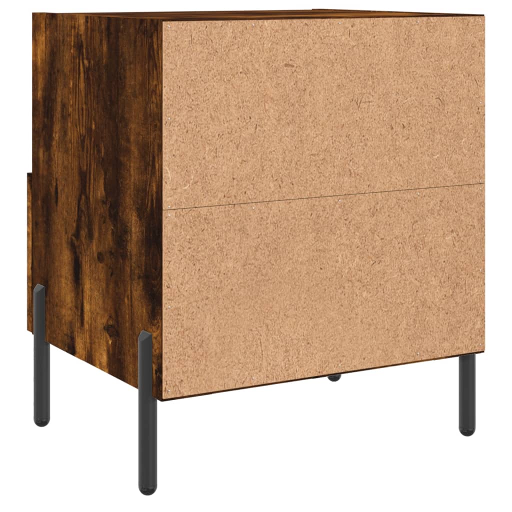 Comodini 2 pz Rovere Fumo 40x35x47,5 cm in Legno Multistrato - homemem39