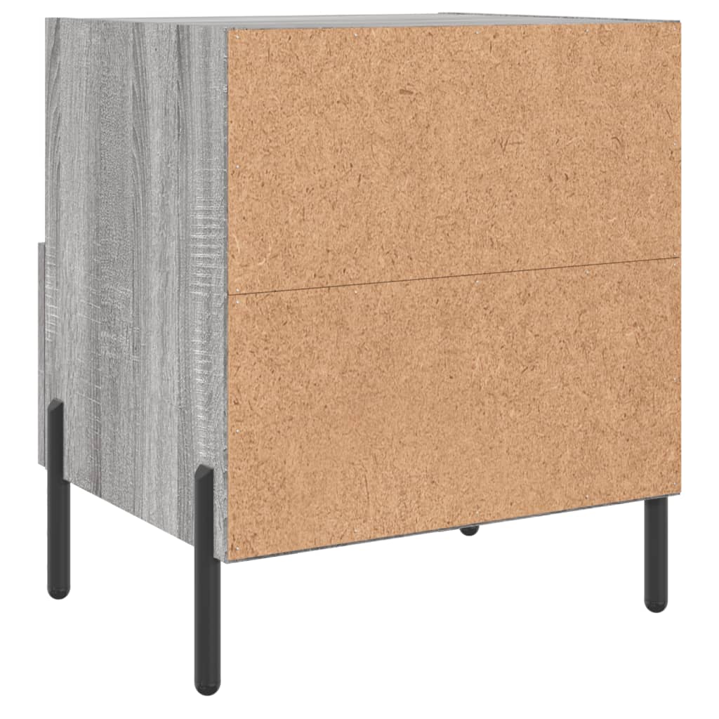 Comodini 2 pz Grigio Sonoma 40x35x47,5 cm in Legno Multistrato - homemem39
