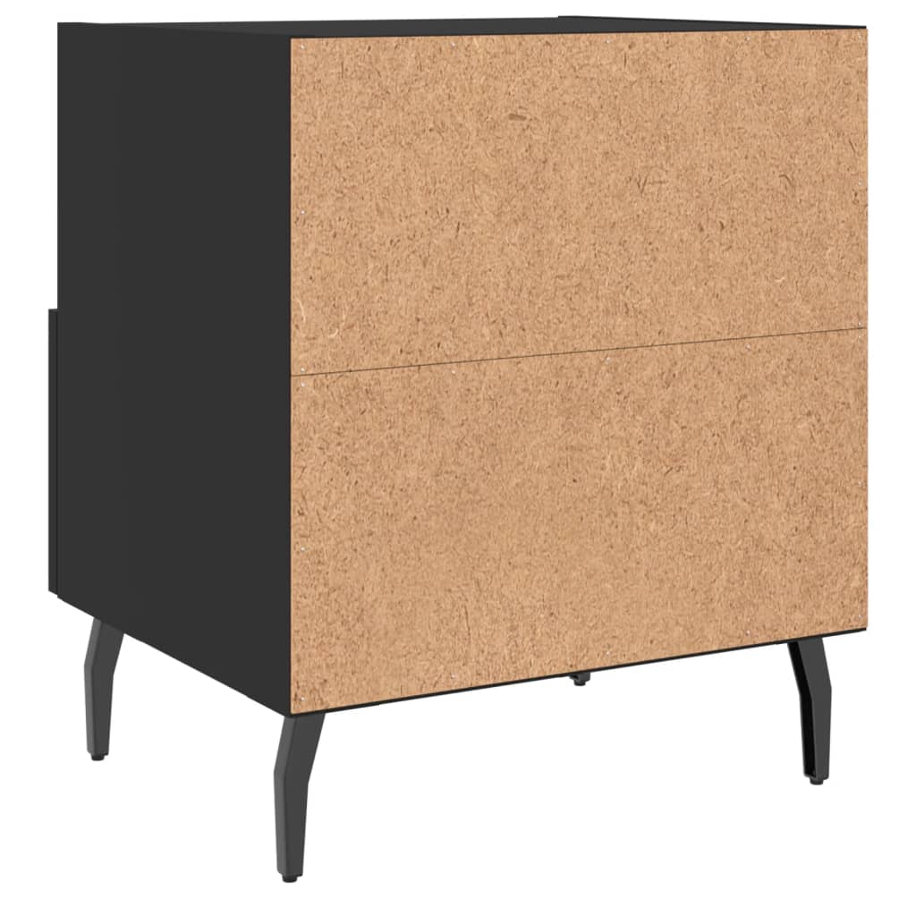 Comodini 2 pz Neri 40x35x47,5 cm in Legno Multistrato - homemem39