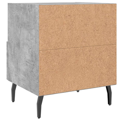 Comodini 2 pz Grigio Cemento 40x35x47,5 cm in Legno Multistrato