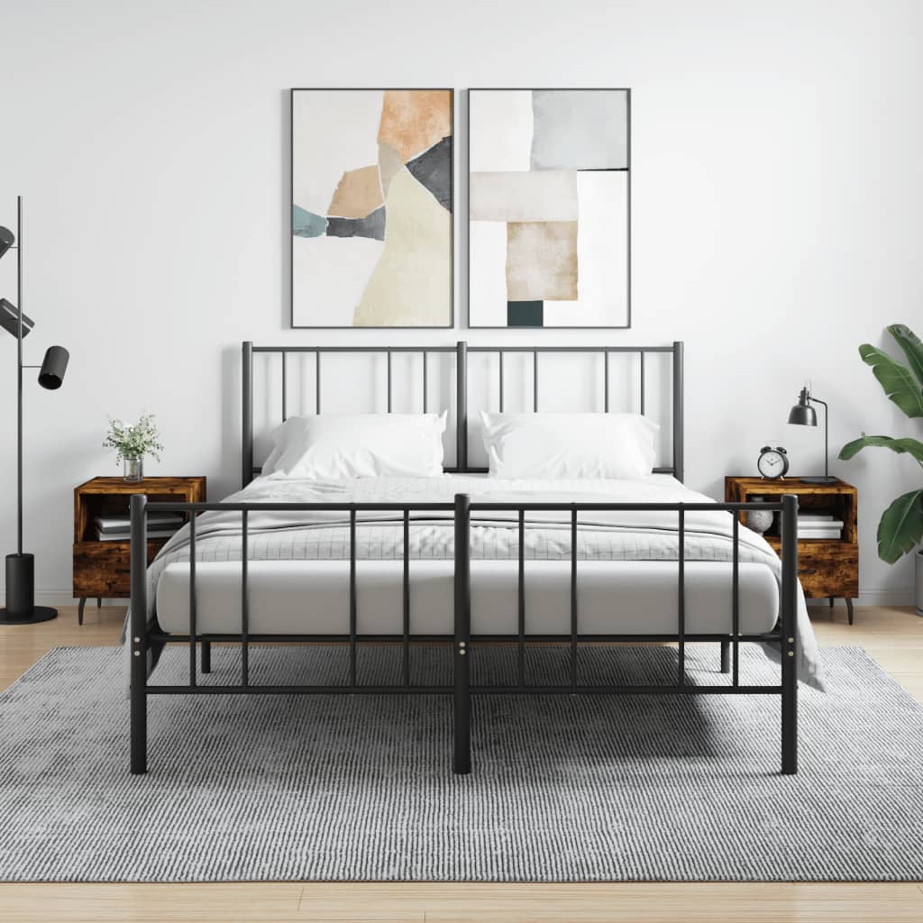 Comodini 2 pz Rovere Fumo 40x35x47,5 cm in Legno Multistrato - homemem39