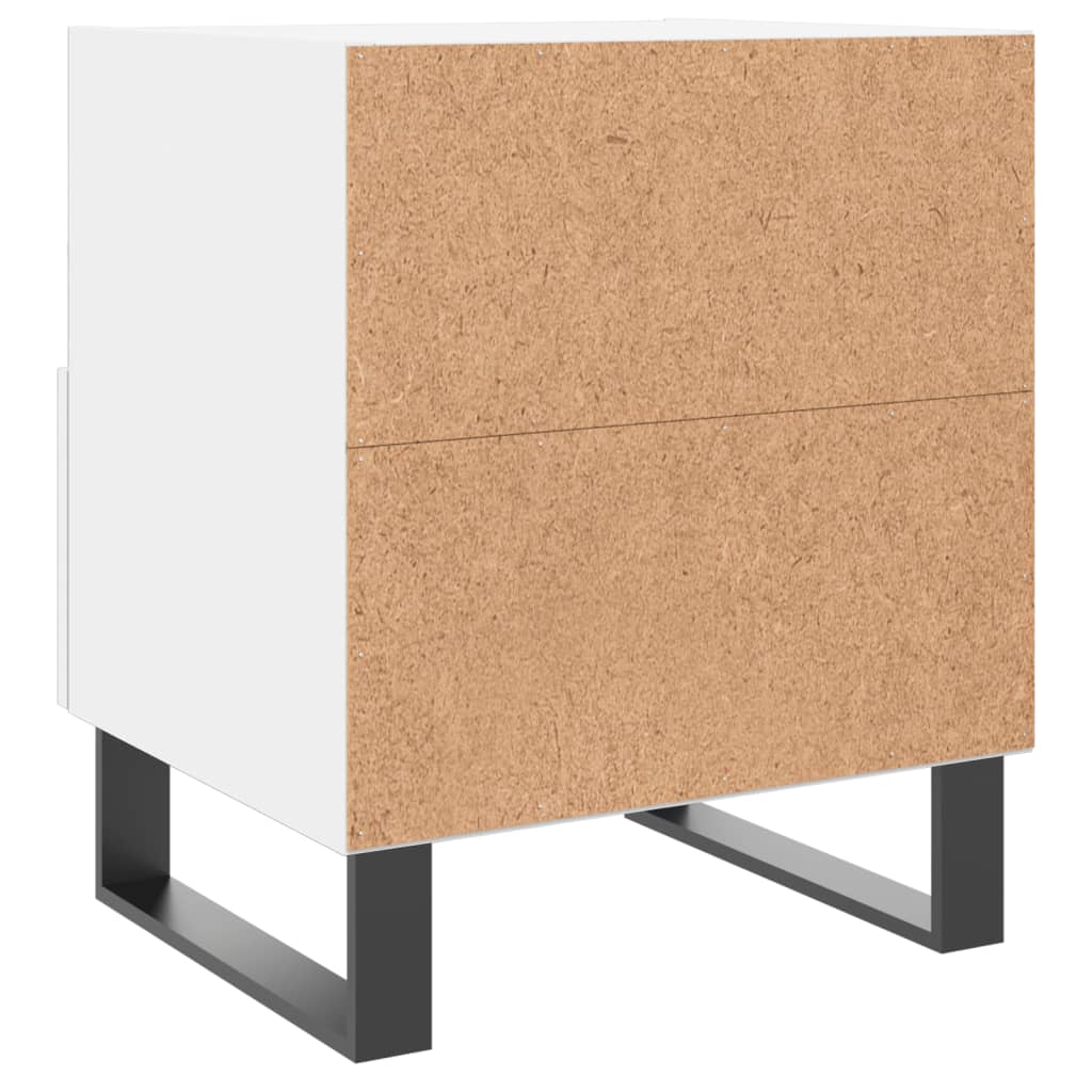 Comodino Bianco 40x35x47,5 cm in Legno Multistrato - homemem39