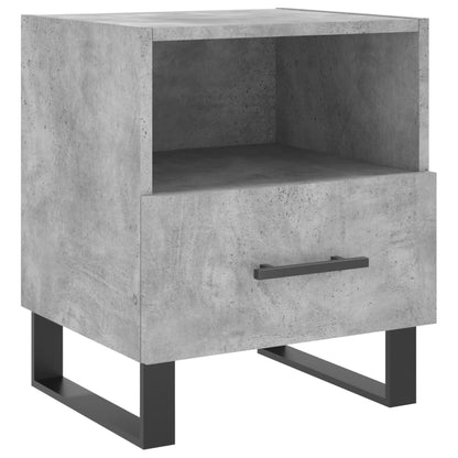 Comodino Grigio Cemento 40x35x47,5 cm in Legno Multistrato - homemem39