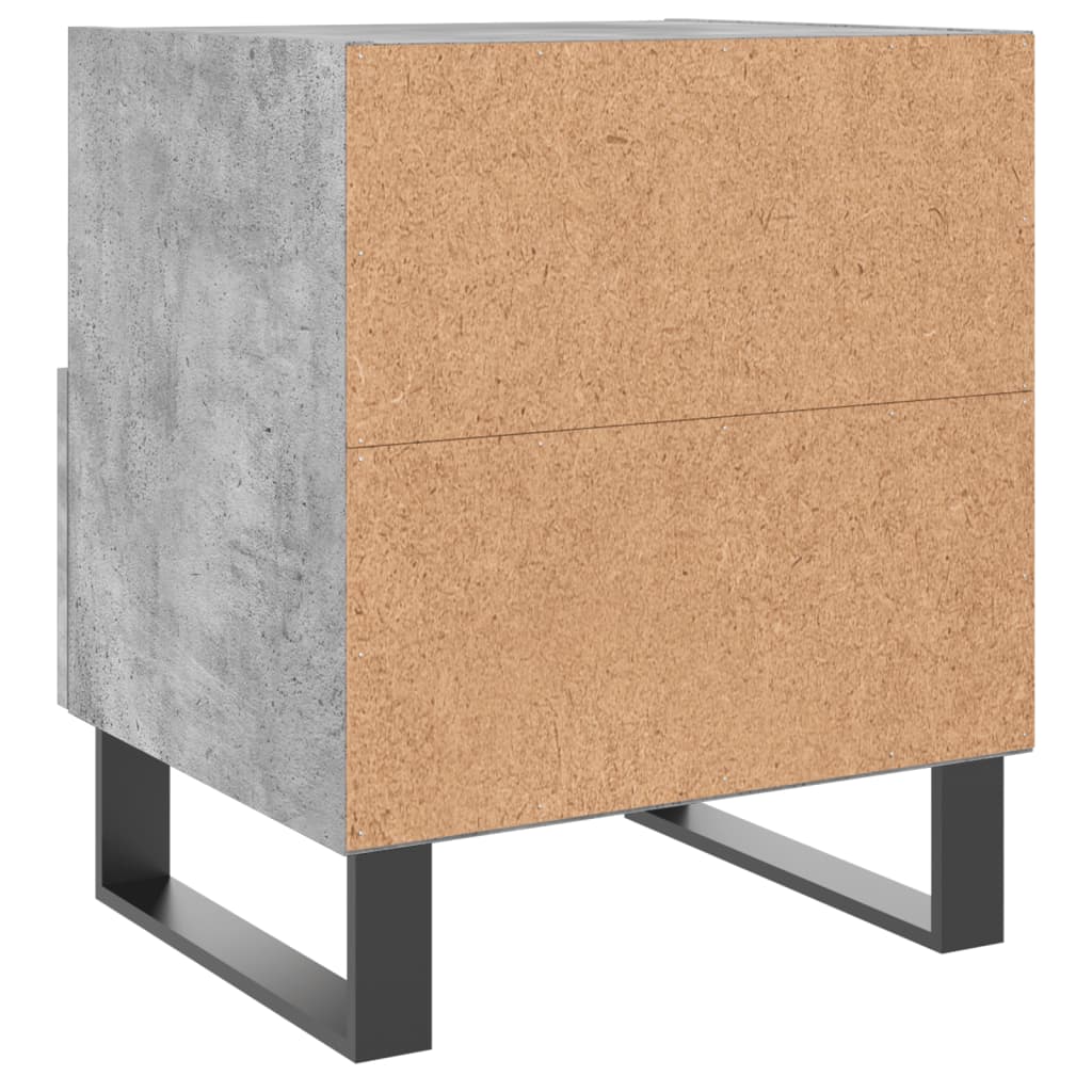 Comodino Grigio Cemento 40x35x47,5 cm in Legno Multistrato - homemem39