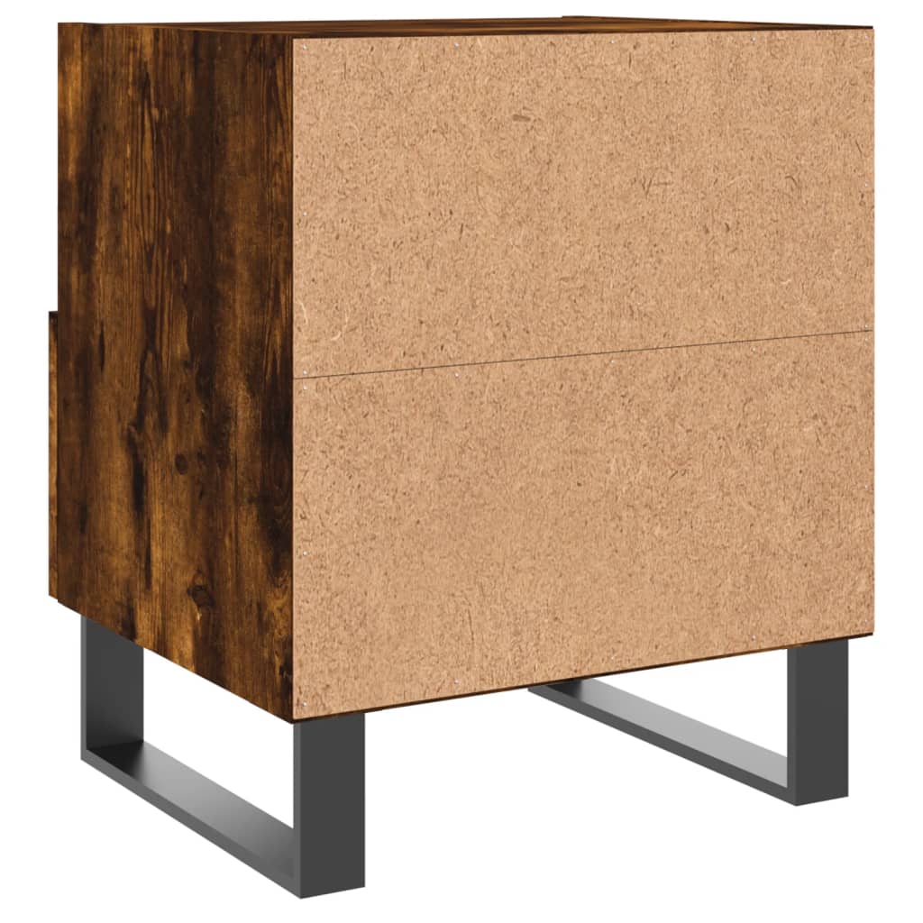 Comodino Rovere Fumo 40x35x47,5 cm in Legno Multistrato - homemem39