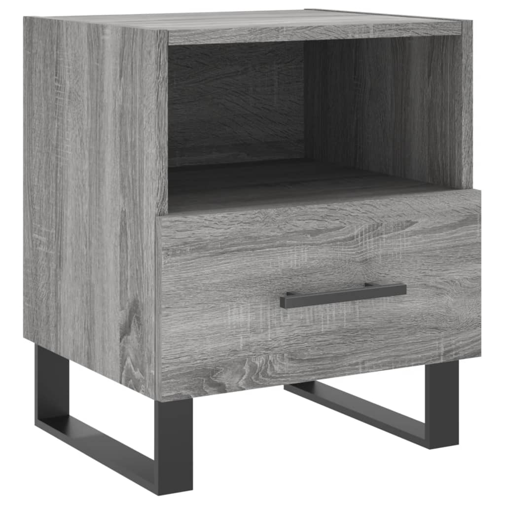 Comodino Grigio Sonoma 40x35x47,5 cm in Legno Multistrato - homemem39