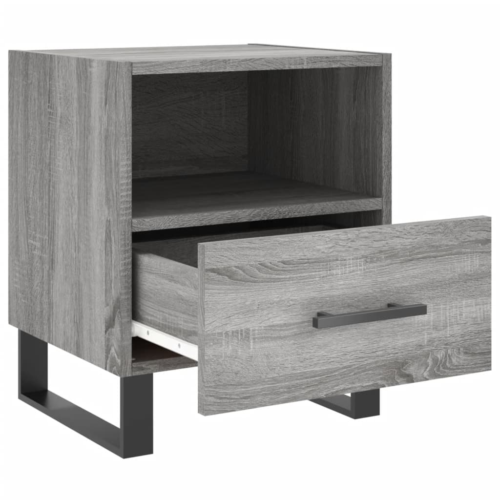 Comodino Grigio Sonoma 40x35x47,5 cm in Legno Multistrato - homemem39