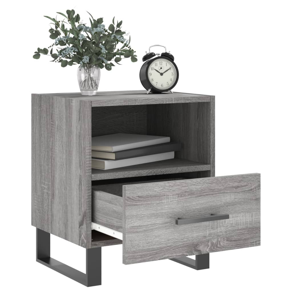 Comodino Grigio Sonoma 40x35x47,5 cm in Legno Multistrato - homemem39