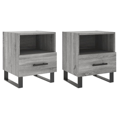 Comodini 2 pz Grigio Sonoma 40x35x47,5 cm in Legno Multistrato - homemem39