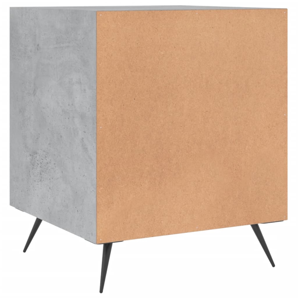 Comodini 2 pz Grigio Cemento 40x40x50 cm in Legno Multistrato - homemem39