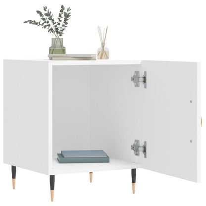 Comodini 2 pz Bianchi 40x40x50 cm in Legno Multistrato - homemem39