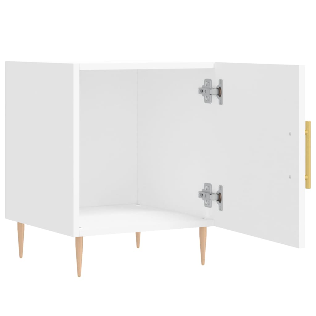 Comodini 2 pz Bianchi 40x40x50 cm in Legno Multistrato - homemem39
