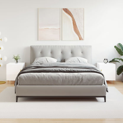 Comodini 2 pz Bianco Lucido 40x40x50 cm in Legno Multistrato - homemem39